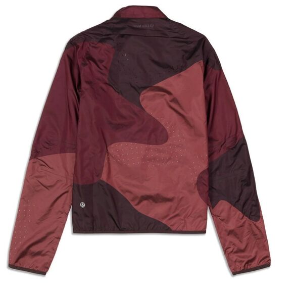 Lululemon Womens Red Black Cherry Merlot Patch Game Jacket Windbreaker Size 4 - Picture 5 of 14